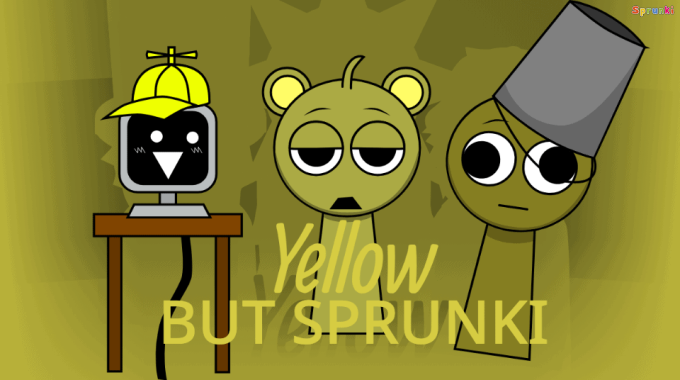 Yellow Colorbox But Sprunki: Sunny Sprunki Mod
